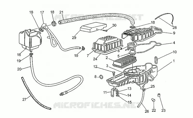 Filtre air MOTO GUZZI MOTO-GUZZI-MOTORCYCLES 750 750-X 1992  X Polizia/PA 1A Serie