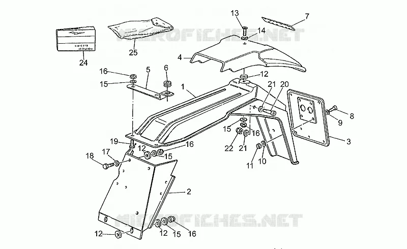 Garde-boue Ar. MOTO GUZZI MOTO-GUZZI-MOTORCYCLES 750 750-X 1993  X Polizia/PA 1A Serie