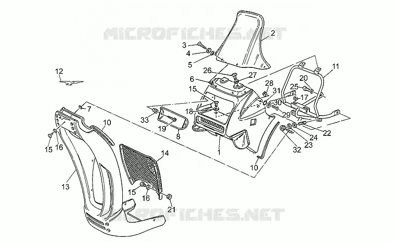 Carrosserie av. MOTO GUZZI MOTO-GUZZI-MOTORCYCLES 750 750-X 1995  X Polizia/PA 2A Serie