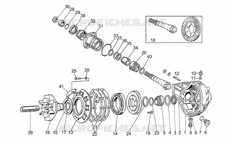 Couple conique MOTO GUZZI MOTO-GUZZI-MOTORCYCLES 750 750-X 1995  X Polizia/PA 2A Serie