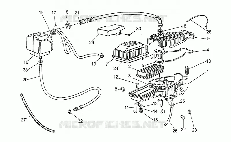 Filtre air MOTO GUZZI MOTO-GUZZI-MOTORCYCLES 750 750-X 1998  X Polizia/PA 2A Serie