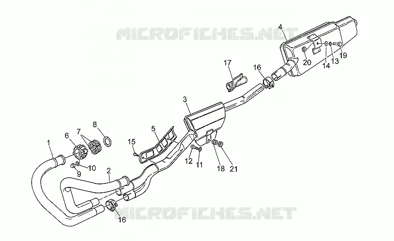 Groupe echappement MOTO GUZZI MOTO-GUZZI-MOTORCYCLES 750 750-X 2001  X Polizia/PA 2A Serie