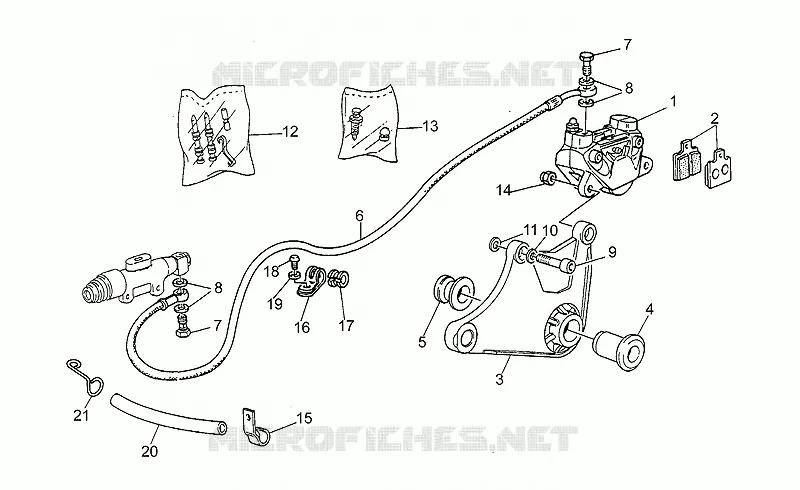 Pince frein AR MOTO GUZZI MOTO-GUZZI-MOTORCYCLES 750 750-X 2000  X Polizia/PA 2A Serie