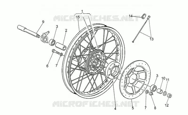 Roue AV<LX16499 MOTO GUZZI MOTO-GUZZI-MOTORCYCLES 750 750-X 1999  X Polizia/PA 2A Serie