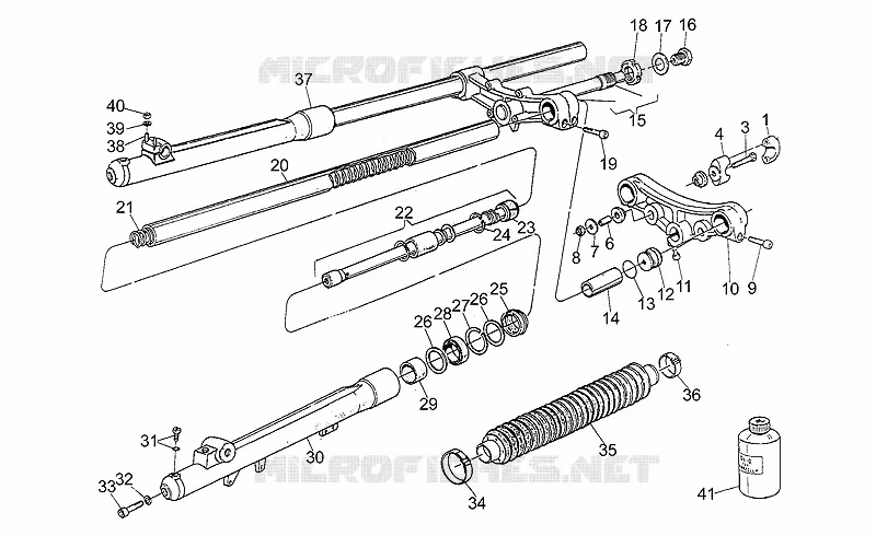 Suspension avant MOTO GUZZI MOTO-GUZZI-MOTORCYCLES 750 750-X 1998  X Polizia/PA 2A Serie