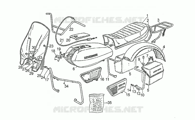 Carros.850T3 California MOTO GUZZI MOTO-GUZZI-MOTORCYCLES 850 850-T3 1981  T3 e Derivati Calif./T4/Pol./CC/PA