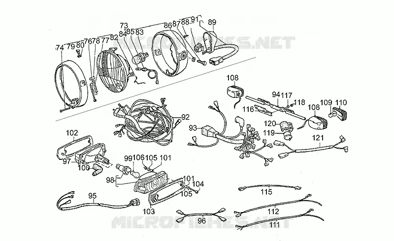 Phares 850T4 MOTO GUZZI MOTO-GUZZI-MOTORCYCLES 850 850-T3 1983  T3 e Derivati Calif./T4/Pol./CC/PA