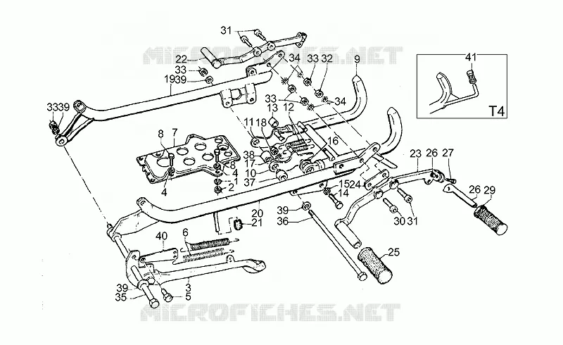 R.pieds - Béquilles MOTO GUZZI MOTO-GUZZI-MOTORCYCLES 850 850-T3 1985  T3 e Derivati Calif./T4/Pol./CC/PA