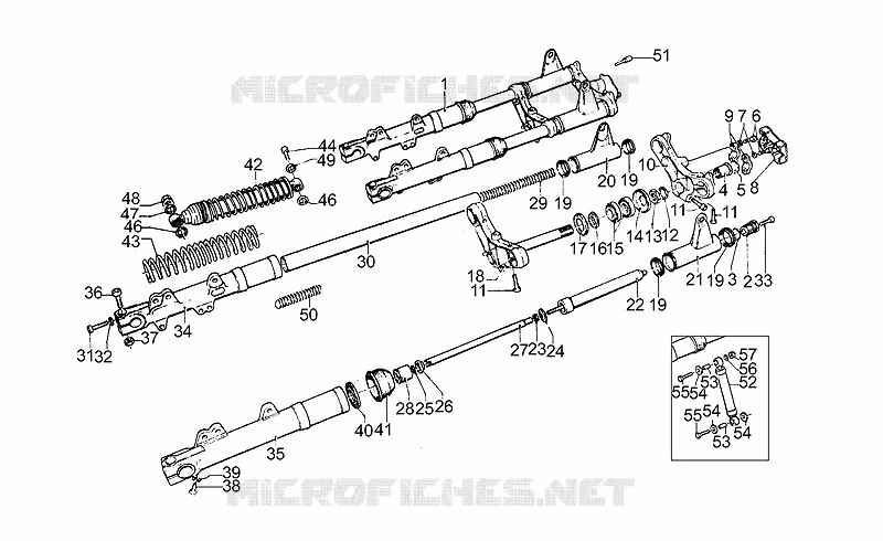 Suspension avant/arriere MOTO GUZZI MOTO-GUZZI-MOTORCYCLES 850 850-T3 1979  T3 e Derivati Calif./T4/Pol./CC/PA