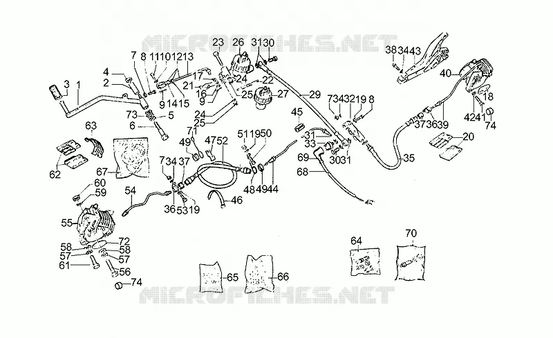 Syst. frein AV g./AR MOTO GUZZI MOTO-GUZZI-MOTORCYCLES 850 850-T3 1985  T3 e Derivati Calif./T4/Pol./CC/PA