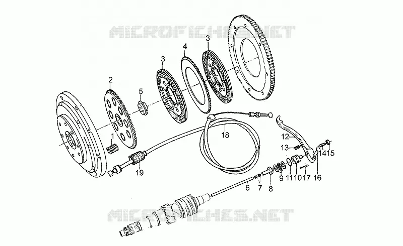 Embrayage MOTO GUZZI MOTO-GUZZI-MOTORCYCLES 850 850-T5 1985  T5 III Serie Civile