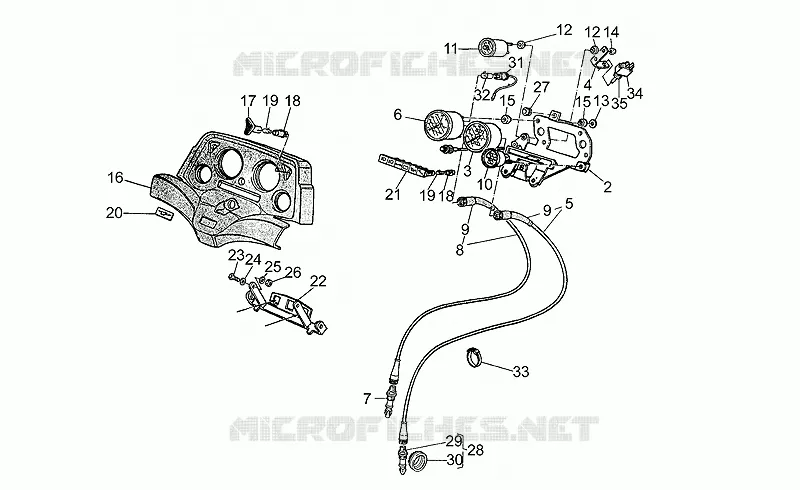 Tableau de bord MOTO GUZZI MOTO-GUZZI-MOTORCYCLES 850 850-T5 1988  T5 III Serie Civile