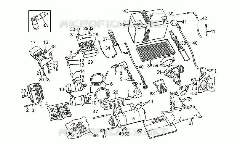 Batterie MOTO GUZZI MOTO-GUZZI-MOTORCYCLES 850 850-T5 1990  T5 Polizia/CC/PA/NC
