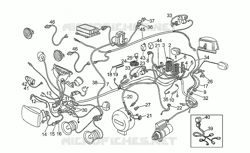 Circuit electrique MOTO GUZZI MOTO-GUZZI-MOTORCYCLES 850 850-T5 1991  T5 Polizia/CC/PA/NC