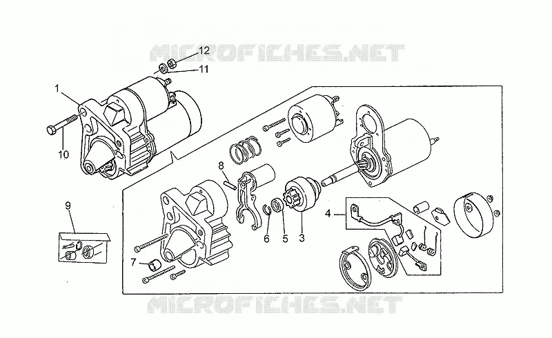 Démarreur MOTO GUZZI MOTO-GUZZI-MOTORCYCLES 850 850-T5 1988  T5 Polizia/CC/PA/NC