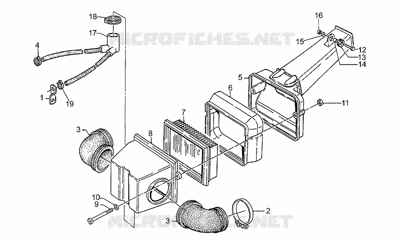 Filtre air MOTO GUZZI MOTO-GUZZI-MOTORCYCLES 850 850-T5 1988  T5 Polizia/CC/PA/NC
