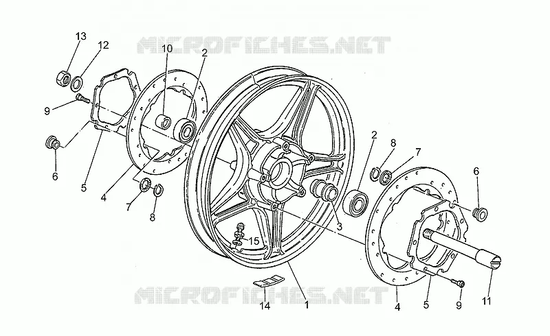 Roue Av. MOTO GUZZI MOTO-GUZZI-MOTORCYCLES 850 850-T5 1995  T5 Polizia/CC/PA/NC