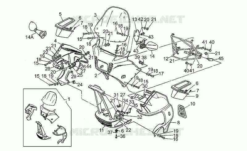 Carénage MOTO GUZZI MOTO-GUZZI-MOTORCYCLES 850 850-T5 1995  T5 Polizia
