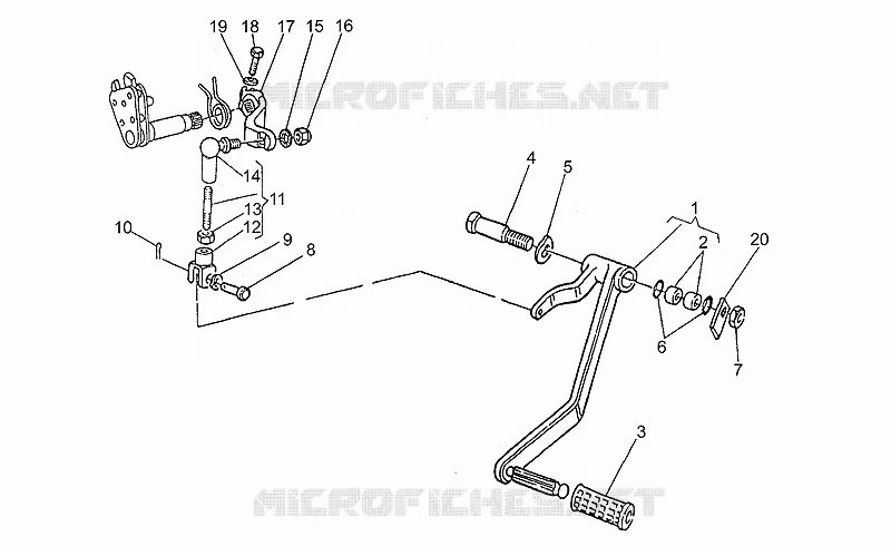 Levier boîte de vitesses MOTO GUZZI MOTO-GUZZI-MOTORCYCLES 850 850-T5 1994  T5 Polizia