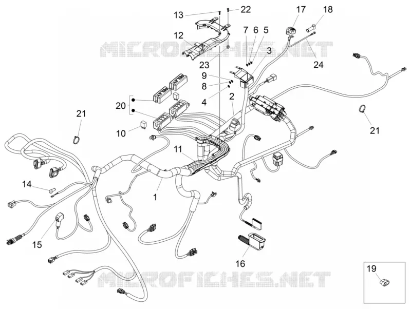 Circuit electrique cent. MOTO GUZZI MOTO-GUZZI-MOTORCYCLES 1400 AUDACE 2016  Audace
