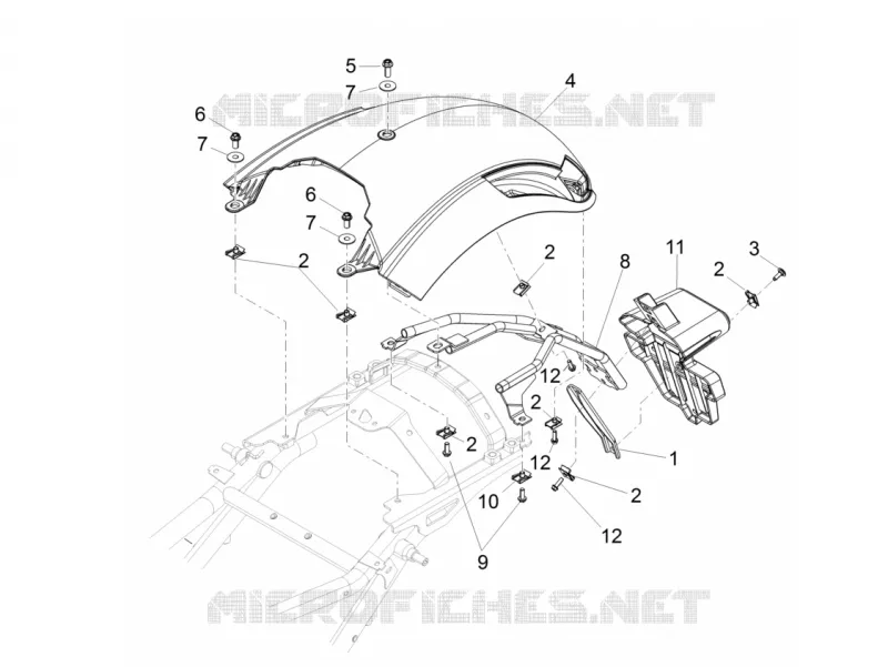 Garde-boue Ar. MOTO GUZZI MOTO-GUZZI-MOTORCYCLES 1400 AUDACE 2015  Audace