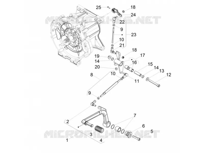 Levier boîte de vitesses MOTO GUZZI MOTO-GUZZI-MOTORCYCLES 1400 AUDACE 2017  Audace Carbon