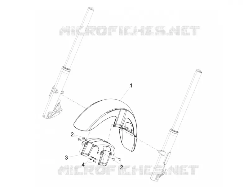 Garde-boue Av.-Embasement MOTO GUZZI MOTO-GUZZI-MOTORCYCLES 1400 AUDACE 2016  Audace