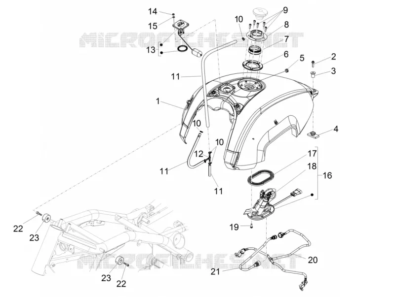 Réservoir essence MOTO GUZZI MOTO-GUZZI-MOTORCYCLES 1400 AUDACE 2016  Audace