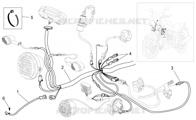 Circuit electrique AV MOTO GUZZI MOTO-GUZZI-MOTORCYCLES 750 BREVA 2009  Breva IE
