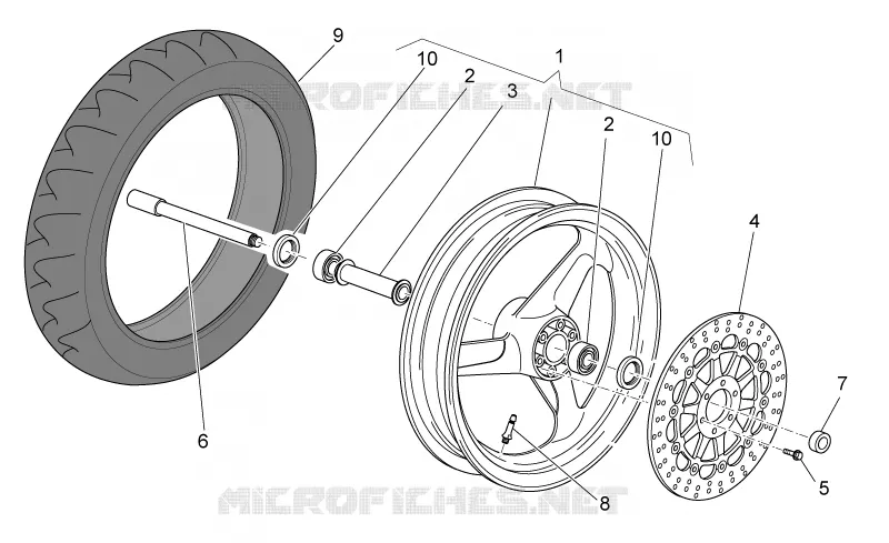 Roue Av. MOTO GUZZI MOTO-GUZZI-MOTORCYCLES 750 BREVA 2005  Breva IE