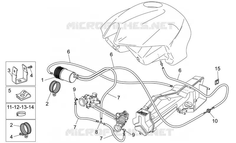 Sys.récup.vap.ess. MOTO GUZZI MOTO-GUZZI-MOTORCYCLES 750 BREVA 2007  Breva IE