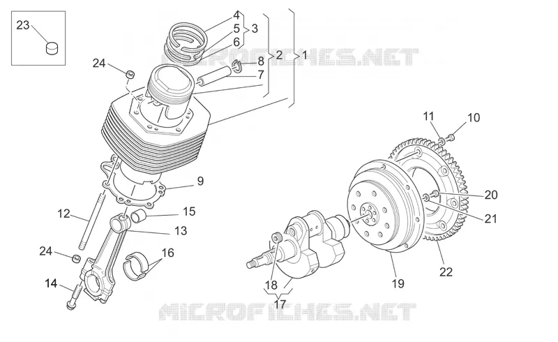 Arbre moteur cpl. MOTO GUZZI MOTO-GUZZI-MOTORCYCLES 1100 BREVA 2006  Breva V IE