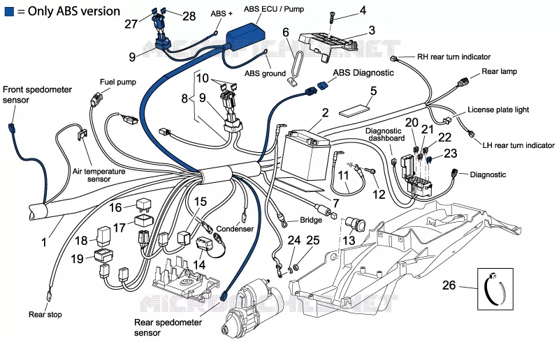 Circuit electrique II MOTO GUZZI MOTO-GUZZI-MOTORCYCLES 1100 BREVA 2007  Breva V IE