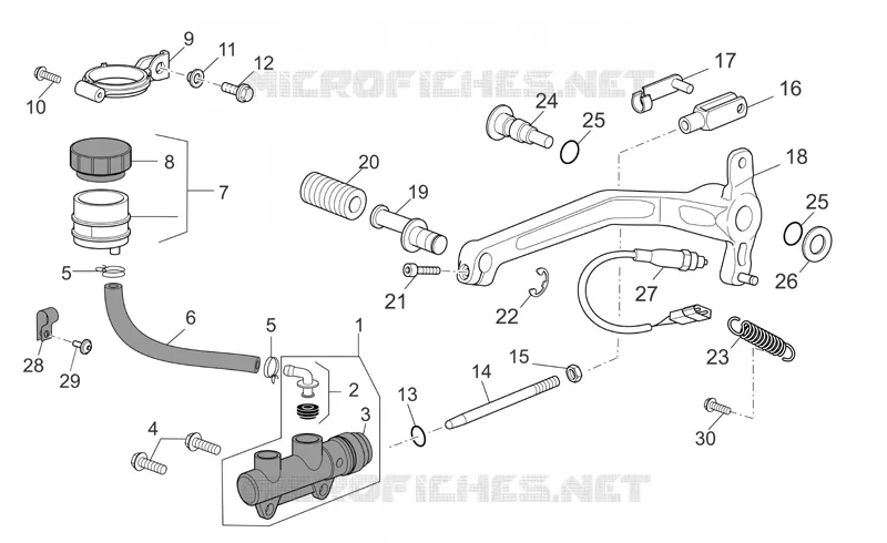 Maît.cyl. frein AR MOTO GUZZI MOTO-GUZZI-MOTORCYCLES 1100 BREVA 2006  Breva V IE