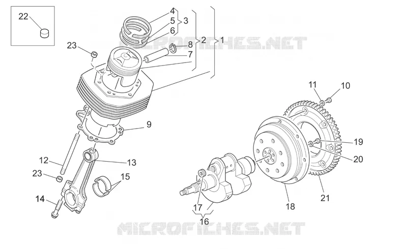 Arbre moteur cpl. MOTO GUZZI MOTO-GUZZI-MOTORCYCLES 850 BREVA 2006  Breva V IE