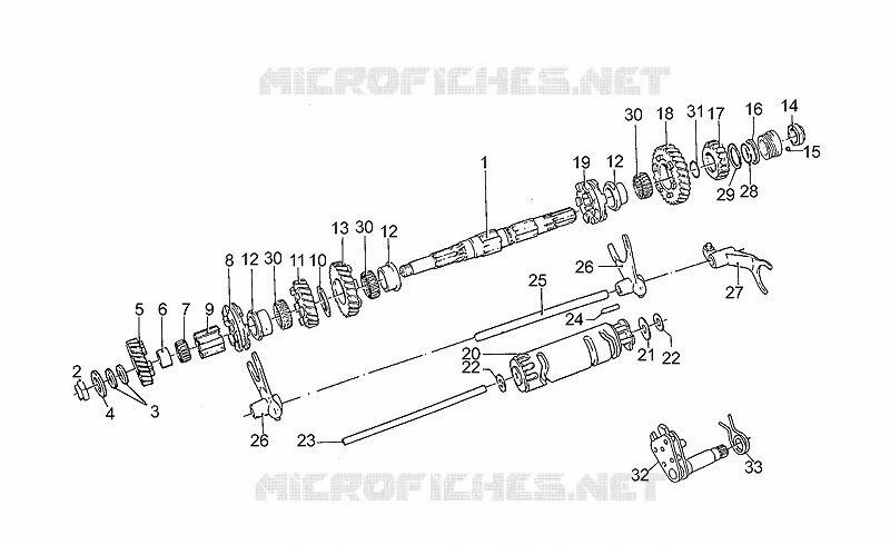 Arbre secondaire MOTO GUZZI MOTO-GUZZI-MOTORCYCLES 1100 CALIFORNIA 1994  California