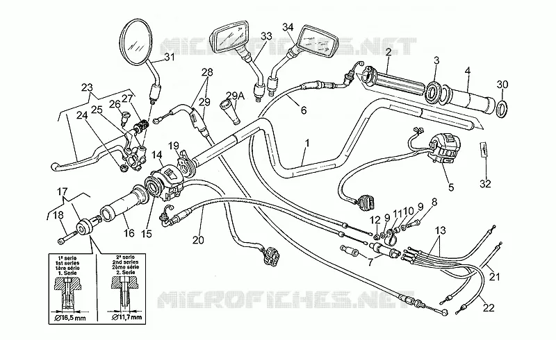 Guidon - Commandes MOTO GUZZI MOTO-GUZZI-MOTORCYCLES 1100 CALIFORNIA 1995  California