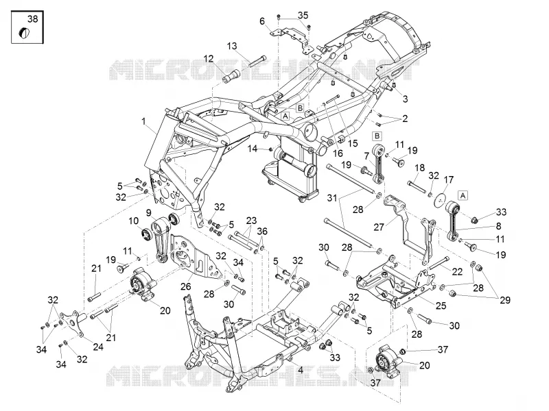 Chassis MOTO GUZZI MOTO-GUZZI-MOTORCYCLES 1400 CALIFORNIA 2013  California Custom ABS
