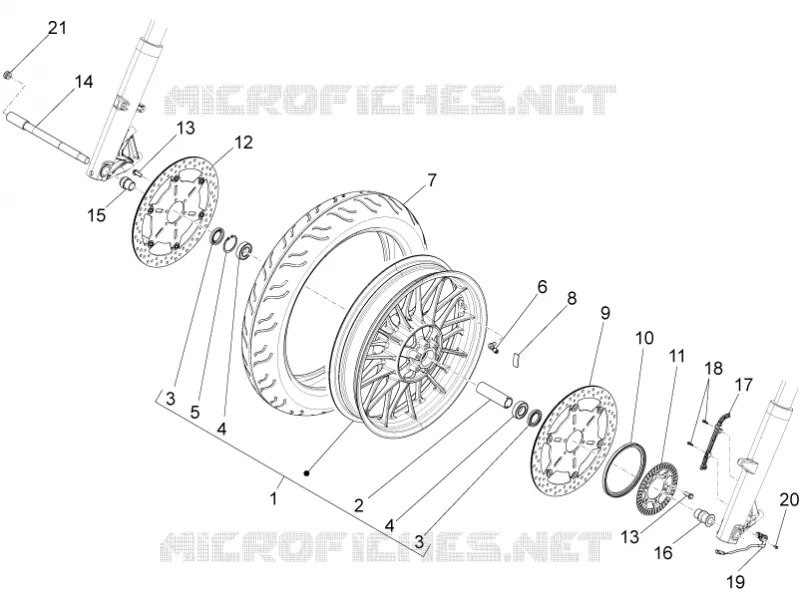 Roue Av. MOTO GUZZI MOTO-GUZZI-MOTORCYCLES 1400 CALIFORNIA 2013  California Custom ABS