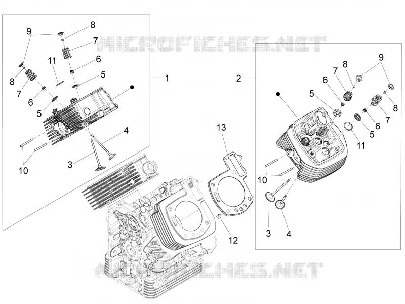 Culasse - soupapes MOTO GUZZI MOTO-GUZZI-MOTORCYCLES 1400 CALIFORNIA 2013  California Touring ABS