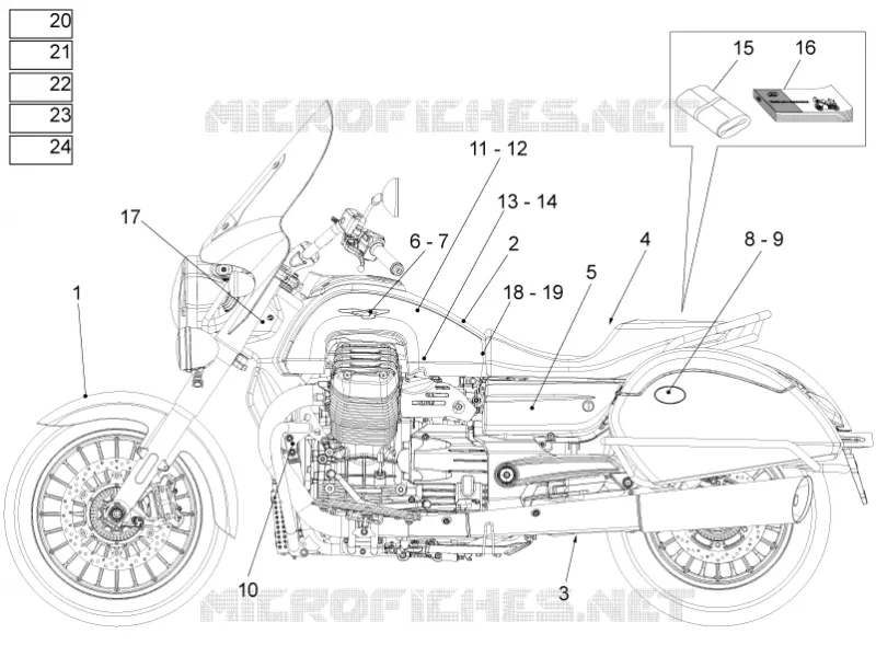 Décalco MOTO GUZZI MOTO-GUZZI-MOTORCYCLES 1400 CALIFORNIA 2012  California Touring ABS