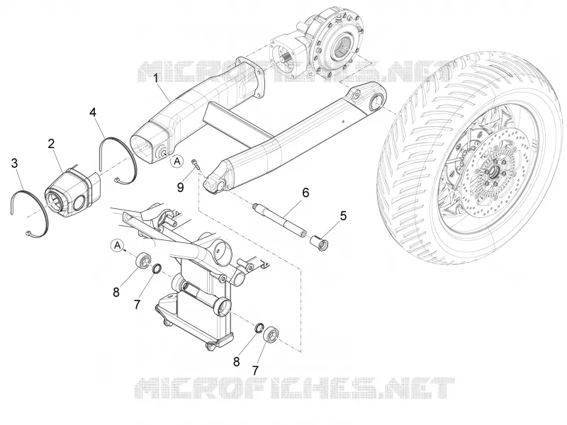 Fourche arriere MOTO GUZZI MOTO-GUZZI-MOTORCYCLES 1400 CALIFORNIA 2012  California Touring ABS