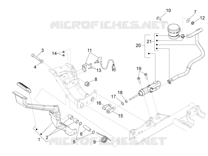 Pompe frein arrière MOTO GUZZI MOTO-GUZZI-MOTORCYCLES 1400 CALIFORNIA 2015  California Touring ABS