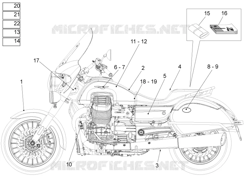 Décalco MOTO GUZZI MOTO-GUZZI-MOTORCYCLES 1400 CALIFORNIA 2016  California Touring SE ABS