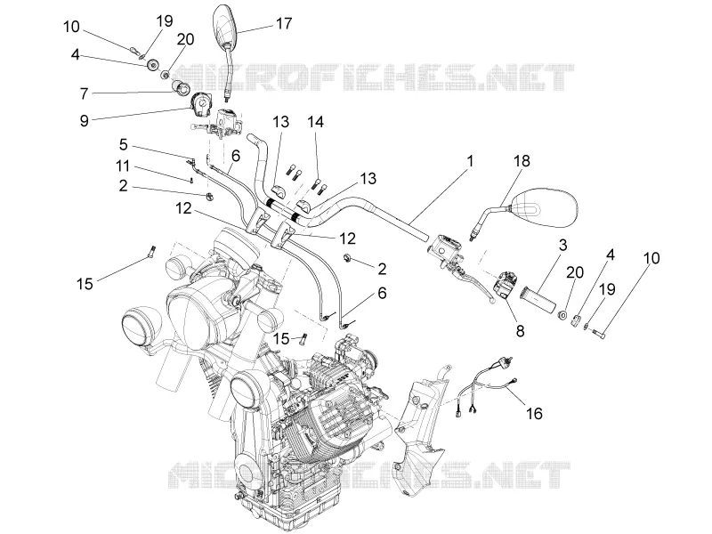 Guidon - Commandes MOTO GUZZI MOTO-GUZZI-MOTORCYCLES 1400 CALIFORNIA 2016  California Touring SE ABS