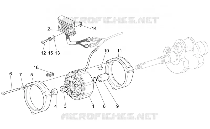 Alternateur - Régul. MOTO GUZZI MOTO-GUZZI-MOTORCYCLES 1100 CALIFORNIA 2003  California Aluminium - Titanium PI