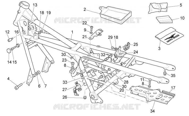 Chassis MOTO GUZZI MOTO-GUZZI-MOTORCYCLES 1100 CALIFORNIA 2003  California Aluminium - Titanium PI
