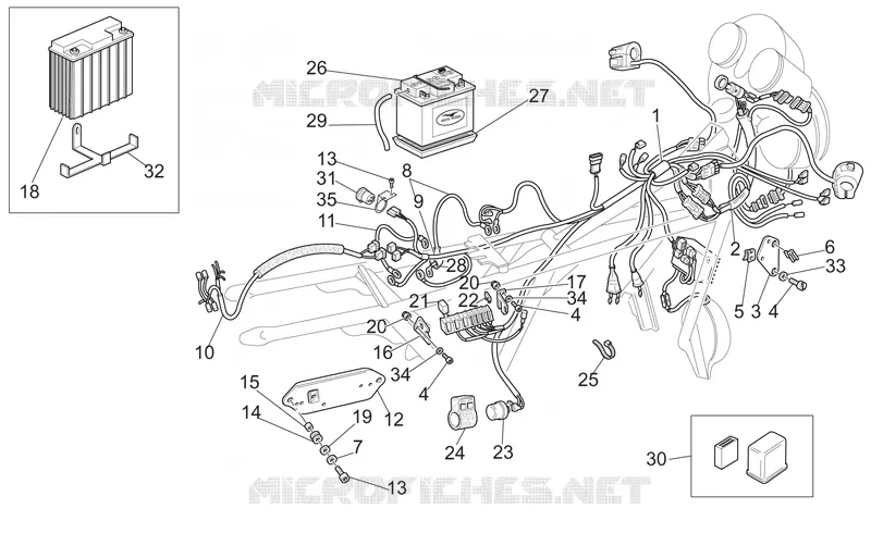 Circuit electrique MOTO GUZZI MOTO-GUZZI-MOTORCYCLES 1100 CALIFORNIA 2003  California Aluminium - Titanium PI