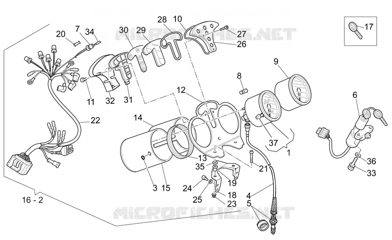 Tableau de bord MOTO GUZZI MOTO-GUZZI-MOTORCYCLES 1100 CALIFORNIA 2003  California Aluminium - Titanium PI