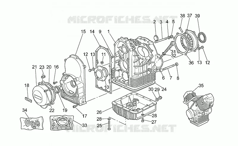 Carter moteur MOTO GUZZI MOTO-GUZZI-MOTORCYCLES 1100 CALIFORNIA 2001  California EV Touring/80
